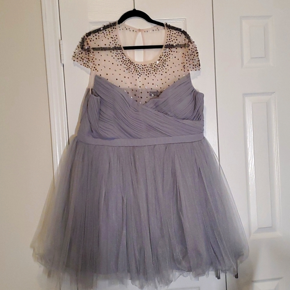 Gorgeous Steel Grey Beaded dress